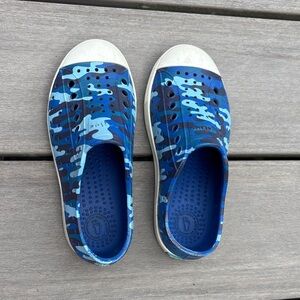 Native Blue Camo Kids Sneakers